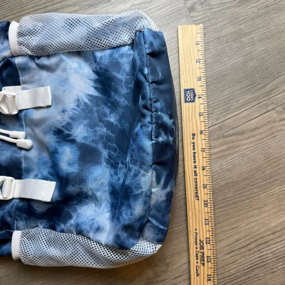 Abercrombie Kids Backpack Ripstop Blue Tie Dye Mesh Pockets Travel School Camp